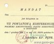 2023.Mandat delegata na VII Powiatowa Konferencje Polskiej Zjednoczonej Partii Robotniczej w Gostyniu (7 grudnia 1956 r.)