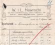 2025.Rachunek wystawiony 1 stycznia 1920 roprzez biuro architektoniczne i interes budowlany W.i L. Nawrockich z Gostynia dla ksiedza Sobkowskiego w Starym Gostyniu za reparacye (pisownia oryginalna) organistowki