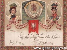 2030. Telegram slubny (Gostyn, 16 wrzsesnia 1922 r.)