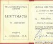 2035.Legitymacja Krzyza Kawalerskiego Orderu Odrodzenia Polski powstanca wielkopolskiego Jozefa Wielinskiego z Gostynia (13 stycznia 1972 r.)