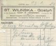 2040.Rachunek wystawiony przez Stanislawe Wilinska (sklad towarow kolonialnych i delikatesow) - 13 stycznia 1940 r.