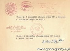 2043.Pieczecie i pieczatki uzywane przez OSP w Gostyniu od 1899 roku