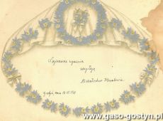 2060.Telegram z okazji 25. rocznicy slubu (Gostyn, 1931 r.)