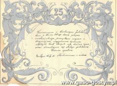 2063.Telegram z okazji 25. rocznicy slubu (Gostyn, 1931 r.)