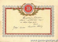 2065.Telegram z okazji 25. rocznicy slubu (Gostyn, 1931 r.)