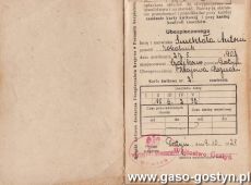 2073.Ksiazeczka kwitowa (ubezpieczenie od inwalidztwa i na starosc) Antoniego Smektaly z Czajkowa