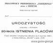 2074.Zaproszenie na uroczystosc 20-lecia Przedszkola Jarzebinka, Gostyn -08.01.1970 r.