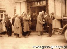 2075. Powitanie prezydenta Ignacego Moscickiego przed palacem Dobrogosta Lossowa w Grabonogu (22 maja 1929 r.)
