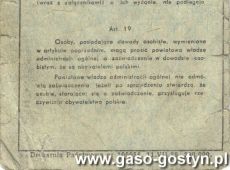 2082.Dowod osobisty Ludwika Muslewskiego - sekretarza Zarzadu Gminnego w Gostyniu (28 lipca 1939 r.)