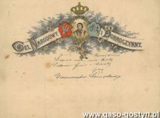 2085.Telegram slubny z motywem patriotycznym