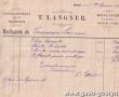 2088.Rachunek dla Dominium Siemowo wystawiony przez Teodora Langnera - Handel hurtowy win wegierskich, Sklad cygar, tytoniu, korzeni i farb w Gostyniu (11 stycznia 1886 r.)
