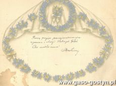 2092.Zyczenia z okazji 25. rocznicy slubu Wladyslawa (gostynskiego budowniczego) i Kazimiery Nawrockich (Gostyn, 16 pazdziernika 1931 r.)