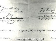 2094.Zawiadomienie o slubie Jozefa Zwierzyckiego z Jadwiga Kowalewska (18 lutego 1928 r.)