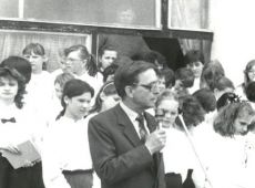 2097.Dzien Patrona w Szkole Podstawowej nr 3 im.Przemyslawa II w Gostyniu (1988 r.)