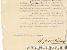 2097.Zaswiadczenie o zatrudnieniu Boleslawa Mrozka w Fabryce Maszyn i Narzedzi Rolniczych Stanislawa Grzeskowiaka w Gostyniu (Gostyn, 1 pazdziernika 1924 r.)