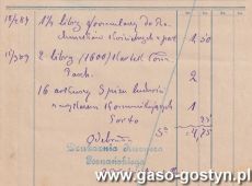 2098.Rachunek dla Kasy Koscielnej w Starym Gostyniu wystawiony w Drukarni Kuryera Poznanskiego (Poznan, 15 marca 1889 r.)