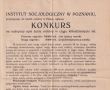 2099.Ogloszenie o konkursie na najlepszy opis zycia rodziny w ciagu kilkudziesieciu lat organizowanym przez Instytut Socjologiczny w Poznaniu (Poznan, 1922 r.)