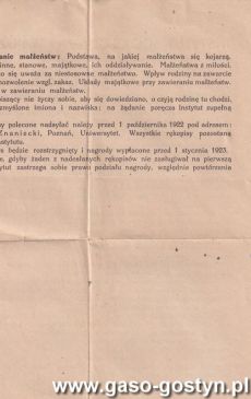 2100.Ogloszenie o konkursie na najlepszy opis zycia rodziny w ciagu kilkudziesieciu lat organizowanym przez Instytut Socjologiczny w Poznaniu (Poznan, 1922 r.)