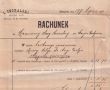 2106.Ludwik Zboralski Handel win w Pleszewie - rachunek wystawiony 27 lipca 1893 roku dla Kasy Koscielnej w Starym Gostyniu za 15 butelek wina mszalnego vinum de vite purum (czyste wino z winorosli)