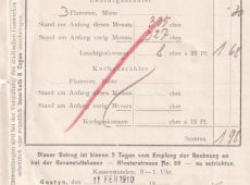 2109.Rachunek wystawiony w des staedtischen Gaswerkes (gazowni miejskiej) w Gostyniu (1910 r.)