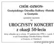 2227.Zaproszenie na koncert z okazji 50-lecia Choru Dzwon-Gostyn,19.10.1996 .