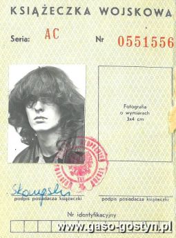 2634.Ksiazeczka wojskowa Grzegorza Skorupskiego (1988 r.)