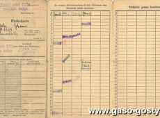 268.Karta meldunkowa Gostyn 1940r.