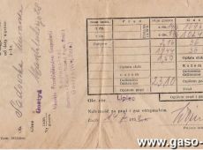273.Rachunek za prad i gaz - Gostyn 1952r.