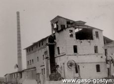 2821. Wyburzane dawnej cegielni Niemca Paula Schulza, z murow wybudowano nowy zaklad Spoldzielni Pracy Przenyslu Skorzanego (Gostyn, okolo 1950 r.)