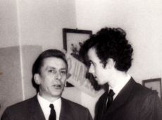 2835.Nauczyciele Liceum Ogolnoksztalcacego w Gostyniu - Marian Jankowiak (pracotechnika, spiew, biologia, wych. fizyczne) i Andrzej Jankowski (wych. muzyczne, przysposobienie obronne, dyrygent choru)