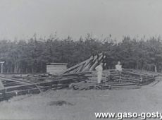 2856.Rozbudowa Huty Szkla w Gostyniu - przygotowanie konstrukcji stalowej nowej hali produkcyjnej (1959 r.)