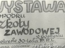 2940.Wystawa dorobku i osiagniec Zasadniczej Szkoly Zawodowej w sali Powiatowego Domu Kultury w Gostyniu (1974 r.)