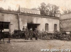 2972.Pracownia wozow i powozow J. Slaski (Gostyn, ulica Klasztorna, koniec lat 20. XX wieku)