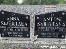 3.Cmenatrz w Gostyniu - grob weterana walk o wolnosc i niepodleglosc Polski Antoniego Smektaly i jego zony Anny