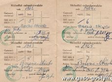 305.Legitymacja czlonkowska Poznanskiego Zwiazku Hodowcow Drobnego Inwentarza - Gostyn 1958r.