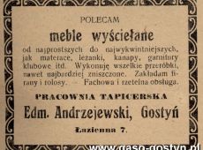 323. Pracownia Tapicerska-Andrzejewski Gostyn (1932r.)