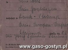 330.Prawo jazdy Stanislaw Jankowski z Leinrode czyli z Siemowa (pow. Gostyn)-1944r.