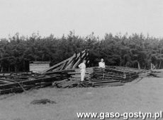 3363.Rozbudowa Huty Szkla w Gostyniu - przygotowanie konstrukcji hali produkcyjnej (1959 r.)