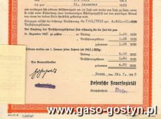 368.Polisa ubezpieczeniowa,Gostyn-1942 r.