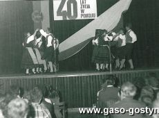 3685.Wystep zespolu folklorystycznego z Suhl (NRD) w Miejsko-Gminnym Osrodku Kultury HUTNIK w Gostyniu (1985 r.)