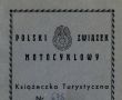 370.Ksiazeczka Turystyczna Polskiego Zwiazku Motocyklowego Kazimierza Durzynskiego z Gostynia, czlonka Motoklubu Unia Poznan oddzial Gostyn