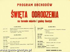 3816.Program obchodow Swieta Odrodzenia na terenie miasta i gminy Gostyn (1978 r.)