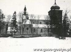 3858. Sanktuarium Matki Bozej Pocieszenia na Zdziezu w Borku w zimowej scenerii (1936 r.)