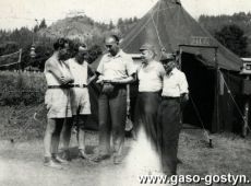 3882.Harcerze z Ponieca na obozie w Czorsztynie, odwiedziny instruktorow z Hufca Gostyn (1961 r.)