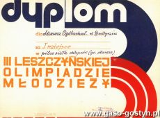 3901.Dyplom dla siatkarzy Liceum Ogolnoksztalcacego w Gostyniu za zdobycie I miejsca w III Leszczynskiej Olimpiadzie Mlodziezy (1979 r.)