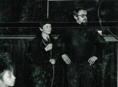 3974. IX Festiwal Filmow o Bolku i Lolku (Zakladowy Dom Kultury w Gostyniu, 1980 r.)-spotkanie z Ewa Kulig i Wieslawem Zieba ze Studia Filmow Rysunkowych w Bielsku-Bialej