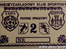 398. MZKS Kania Gostyn - bilet funduszu sprzetowego - fundusze uzyskane ze zbiorki mialy zostac przeznaczone na zakup sprzetu i wyposazenia zawodniczego (1982 r.).JPG