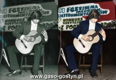 4. XI Festiwal Mlodych Instrumentalistow i VII Konkurs Recytatorski w gostynskim Hutniku  (1980r.) - Dariusz Wujek II nagroda w klasie gitary