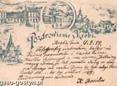 4061. Pocztowka wyslana z Krobi 4 lutego 1899 roku