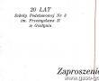 4080.Zaproszenie na obchody 20-lecia Szkoly Podstawowej nr 3 w Gostyniu (6 czerwca 1986 r.)